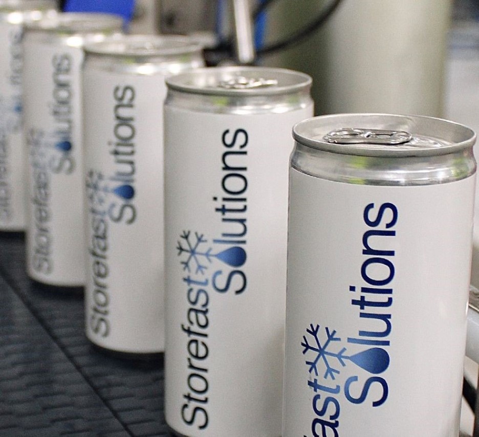 Image of a 250ml can labelled Storefast Solutions